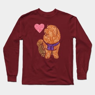 Chow Chow watercolour Long Sleeve T-Shirt